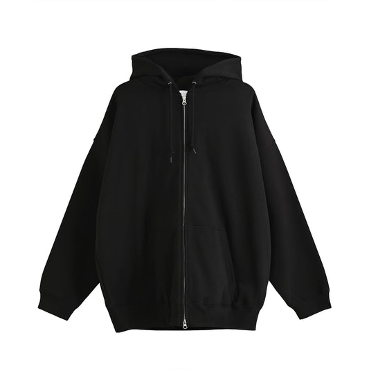 ビッグシルエット裏パイルジップパーカー