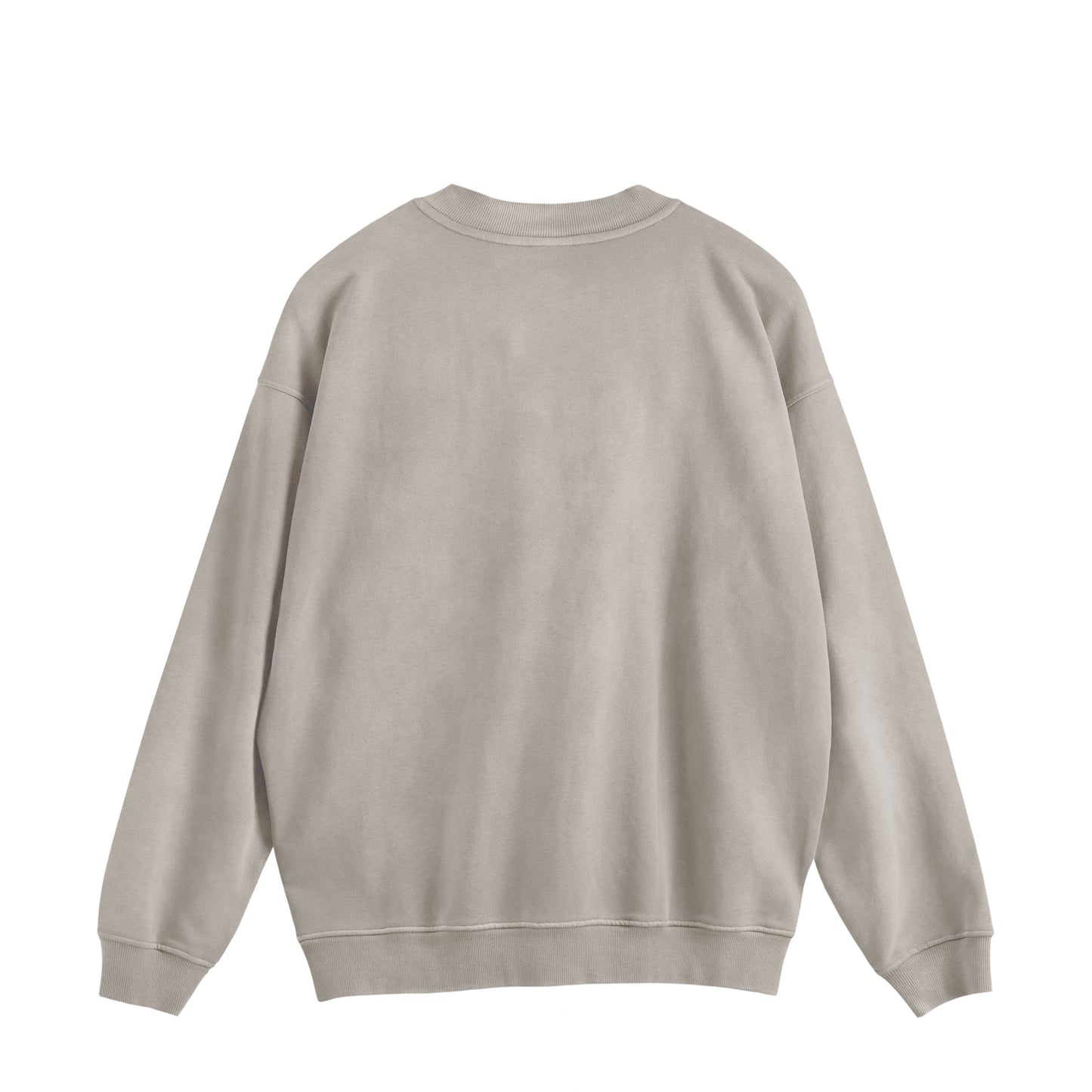 ウォッシュ加工クルーネックスウェット