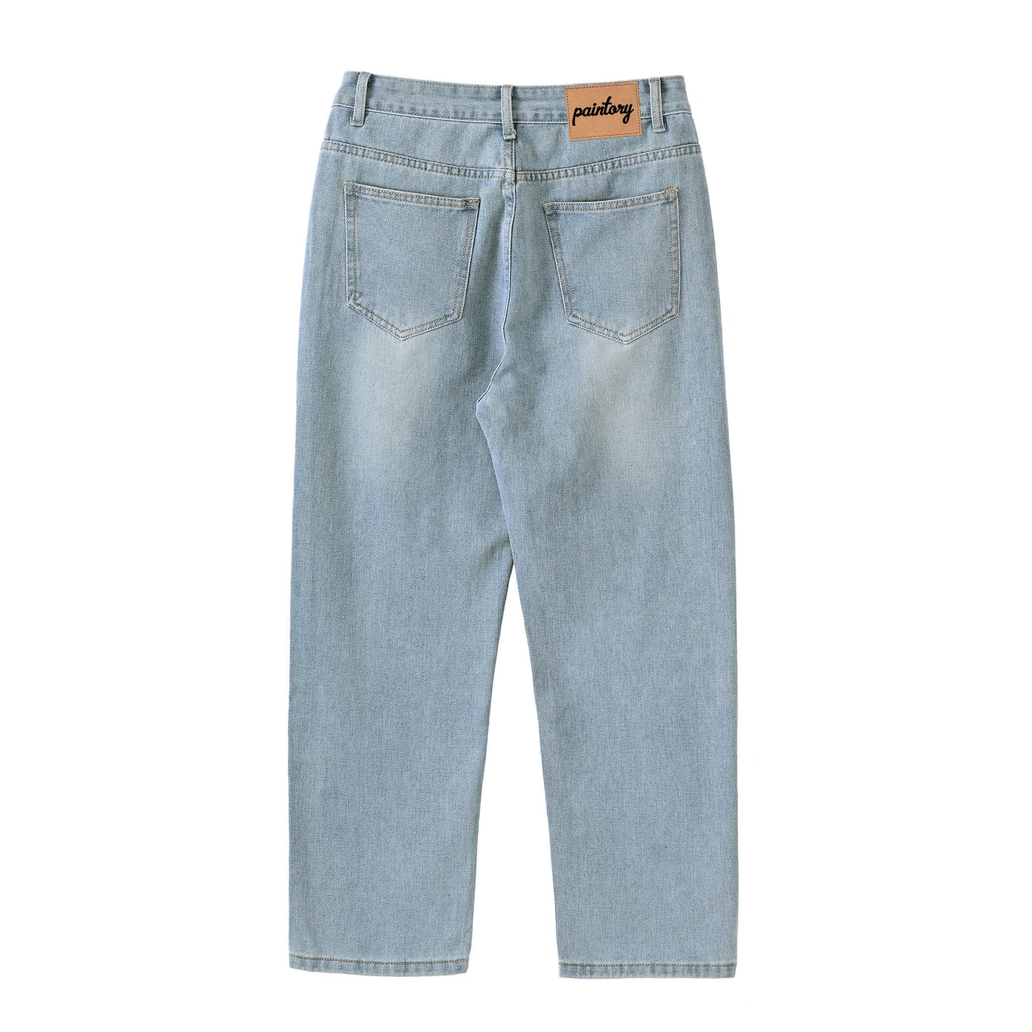 ハイウエスト ストレートデニム