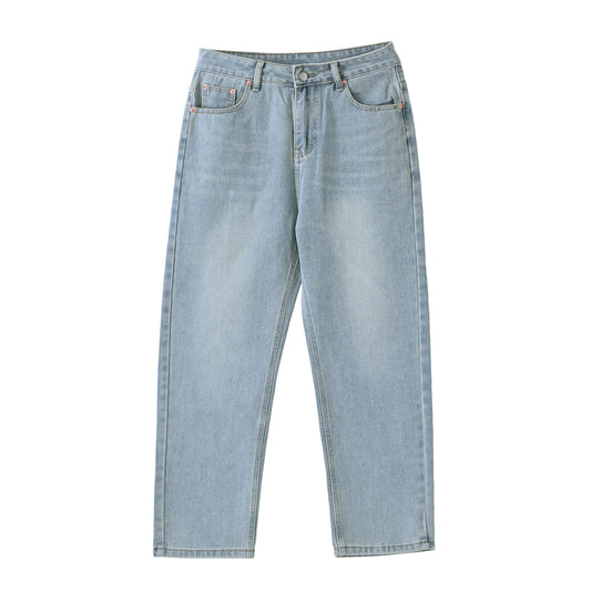 ハイウエスト ストレートデニム