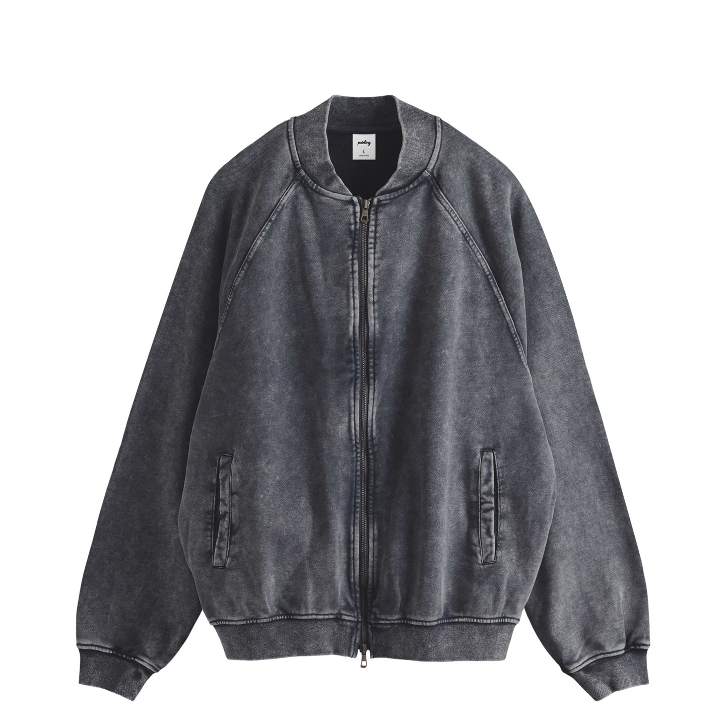 裏パイルウォッシュヴィンテージ加工スウェットブルゾン