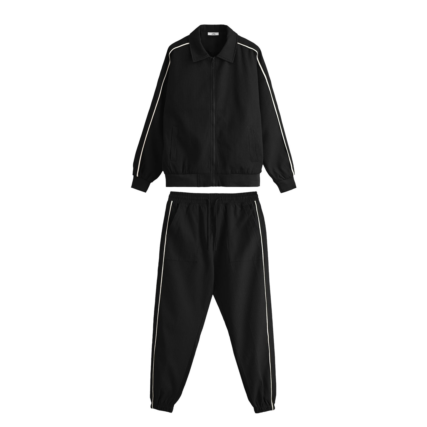 ワッフル調トラックジャージセットアップ