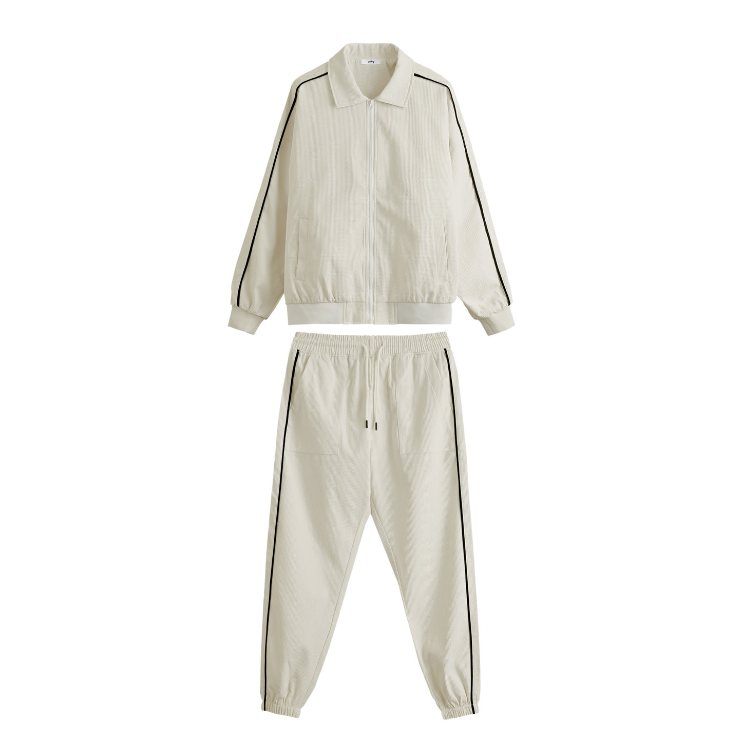 ワッフル調トラックジャージセットアップ