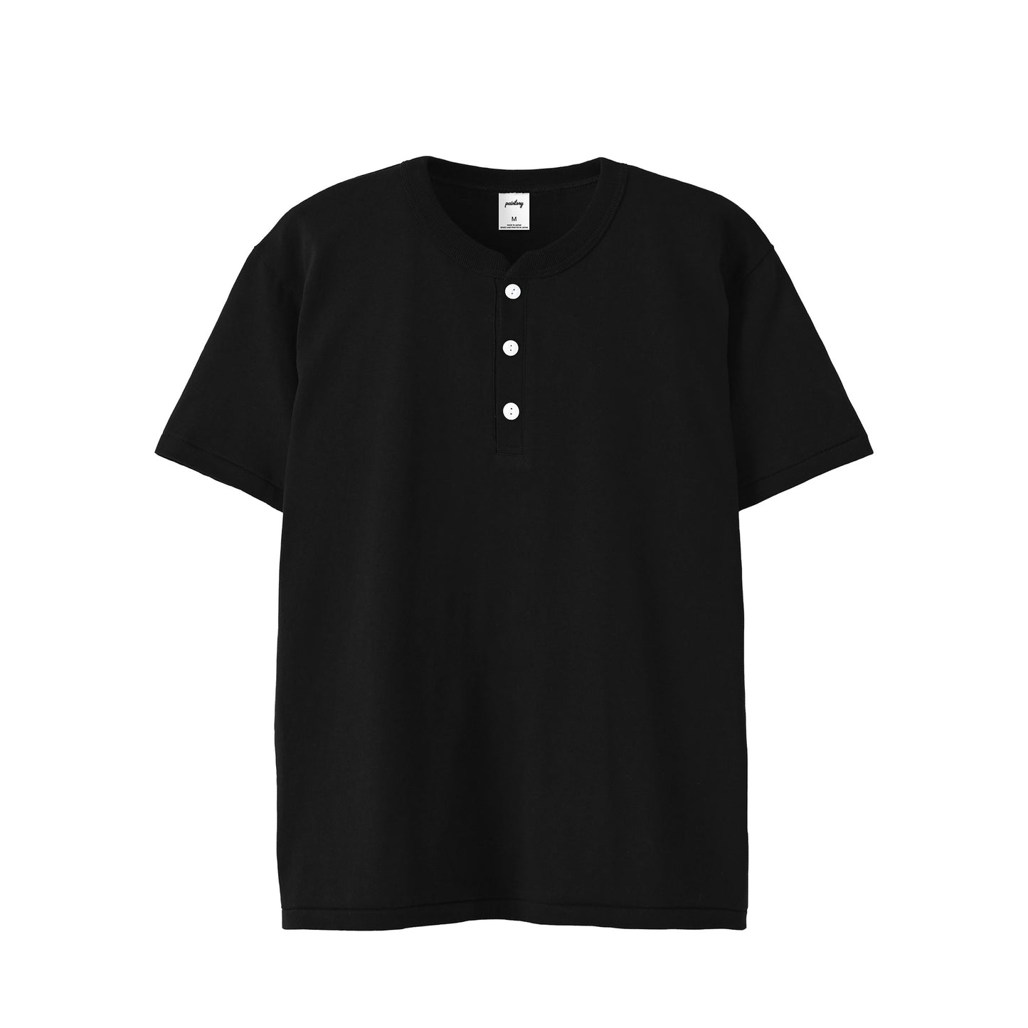 オープンエンド ヘンリーネック Tシャツ