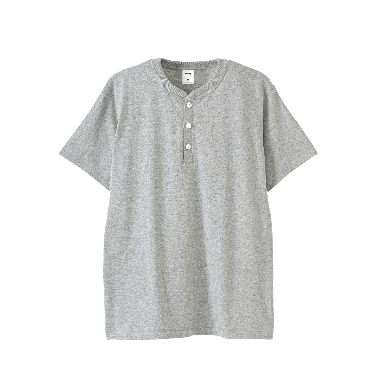 オープンエンド ヘンリーネック Tシャツ