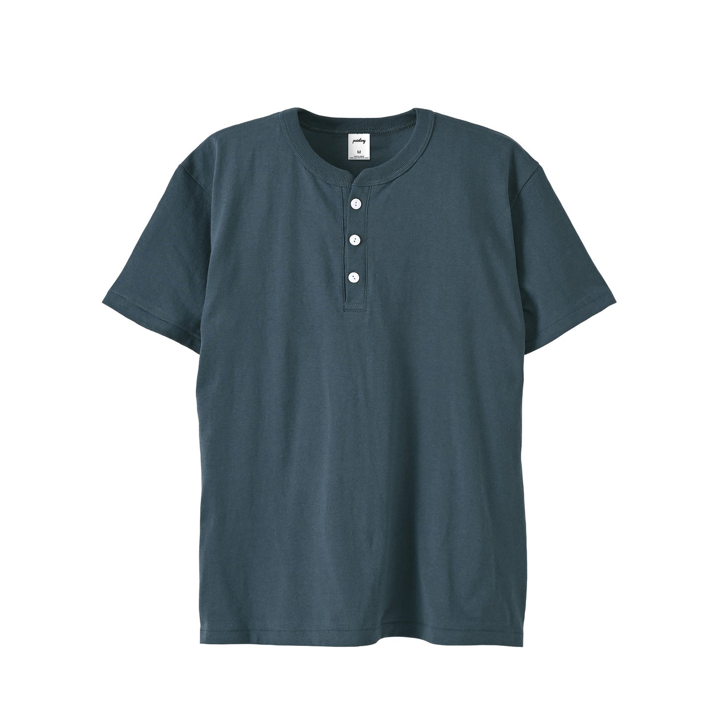 オープンエンド ヘンリーネック Tシャツ