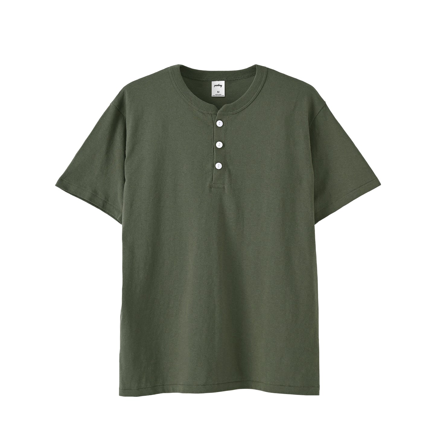 オープンエンド ヘンリーネック Tシャツ